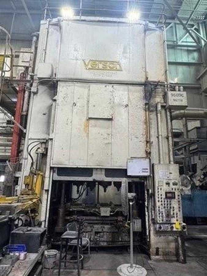 1980 VERSON T-SE2-1500-96-54 SSDC TRANSMAT PRESS, 1500-TON, 96X54 BED, 24IN STROKE, 20 SPM - MECHANICAL STAMPING PRESSES