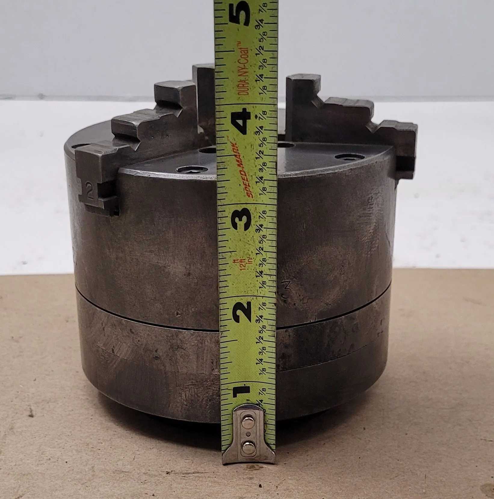 BUCK 1434 - 4IN 3 JAW CHUCK (DIAMETER: 4", JAWS: 3, CENTER HOLE: 1") - MACHINING TOOLING & PARTS