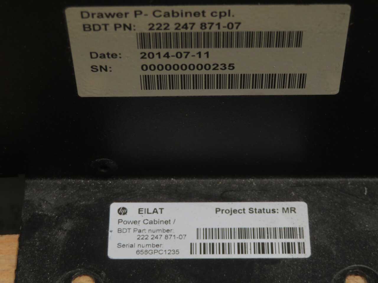 HP 222 247 871-07 POWER CABINET T261655 - POWER SUPPLIES