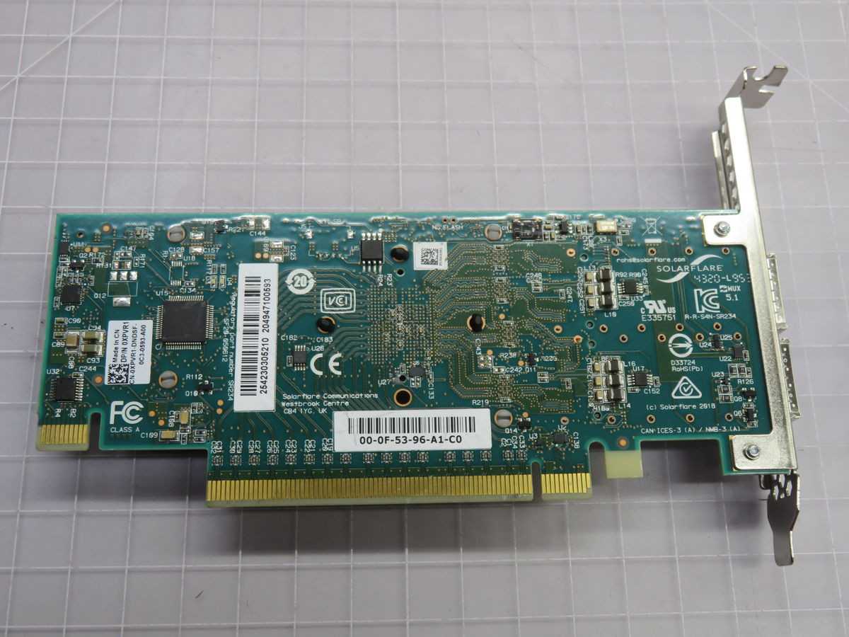 SOLARFLARE SF20-050612 CN-0XPVR1-DNDSF-0C3-0593-A00 ETHERNET NETWORK CARD T265159 - TELECOMMUNICATION