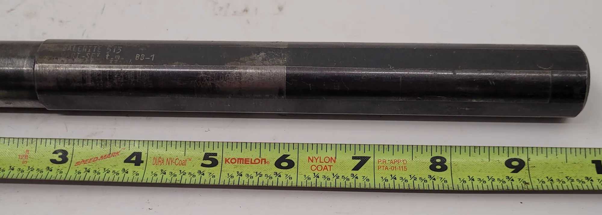 VALENITE 5T3 MART-SET T.M. BB-1 INDEXABLE INSERT BORING BAR OAL: 10” SHANK DIA: 1” - MACHINING TOOLING & PARTS