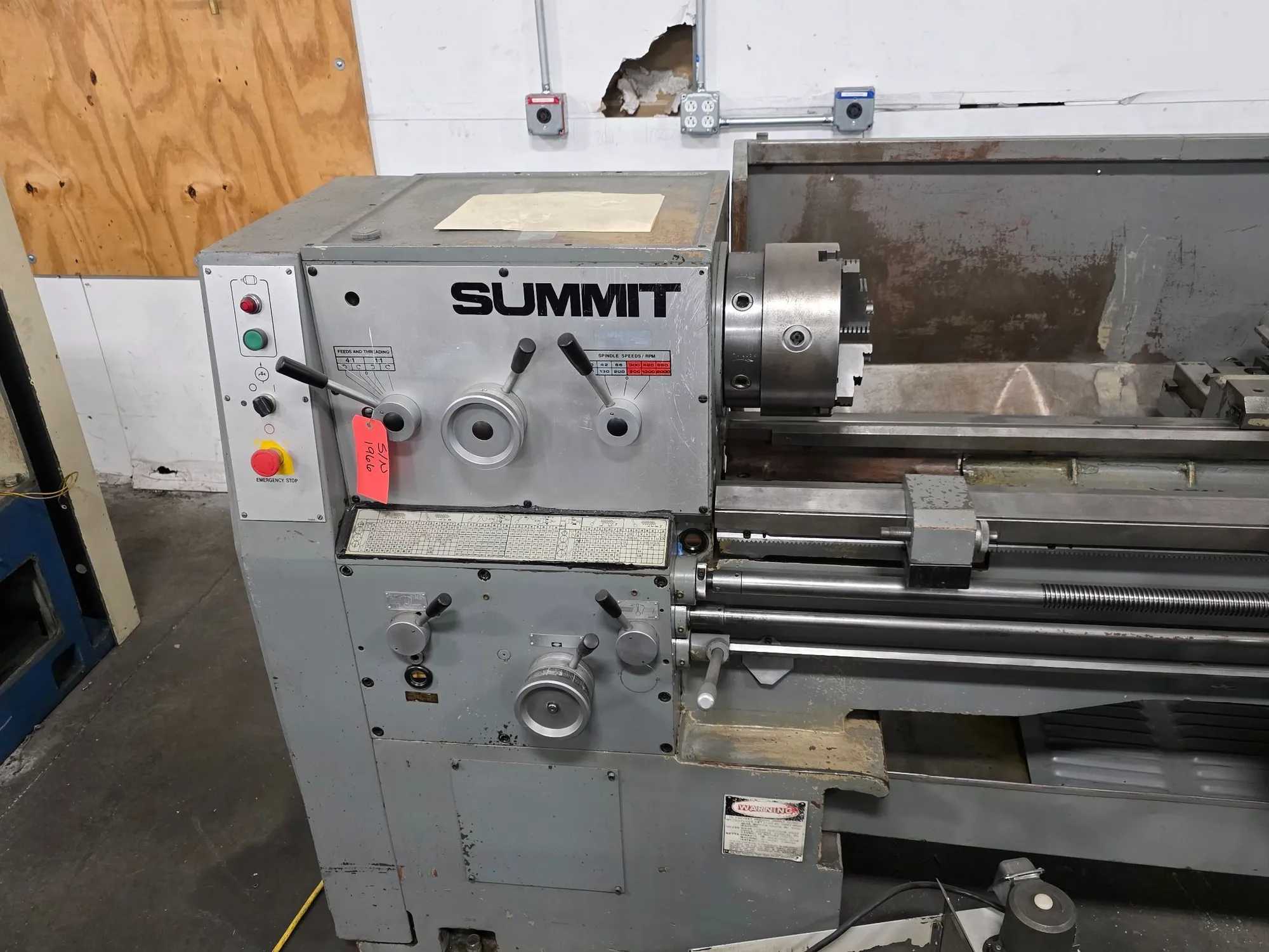 Summit 18-3X80 Gap Bed Engine Lathe, 18" Swing, 80" Centers, 10 HP, 2000 RPM - MANUAL LATHES