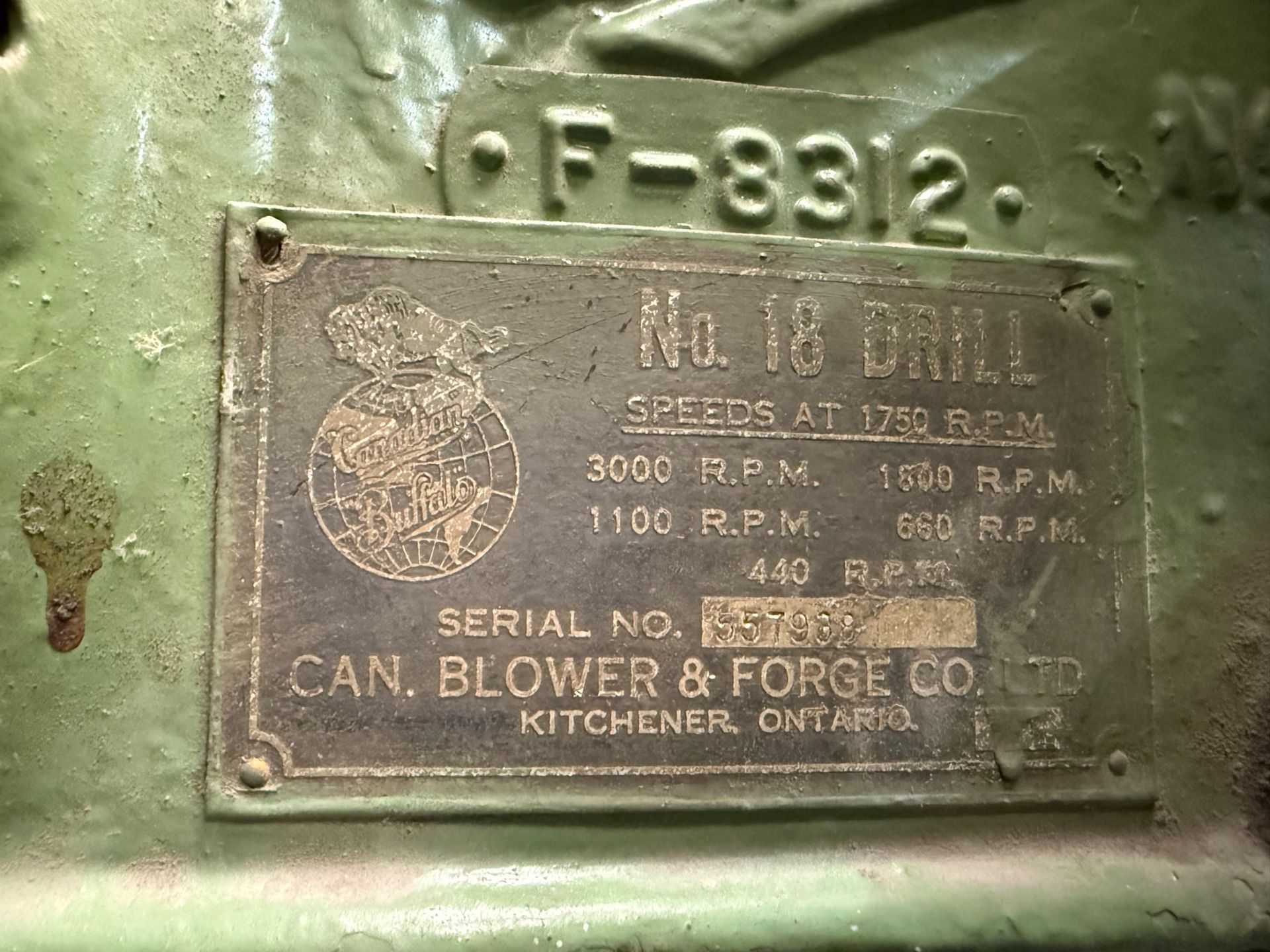 Canadian Blower & Forge CO. No. 18 Drill Press - UPRIGHT DRILL PRESSES