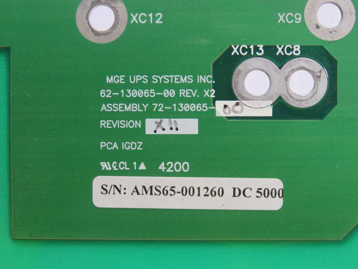MGE UPS 62-130065-00 72-130065-00 CIRCUIT BOARD T262310 - PCB CIRCUIT BOARDS