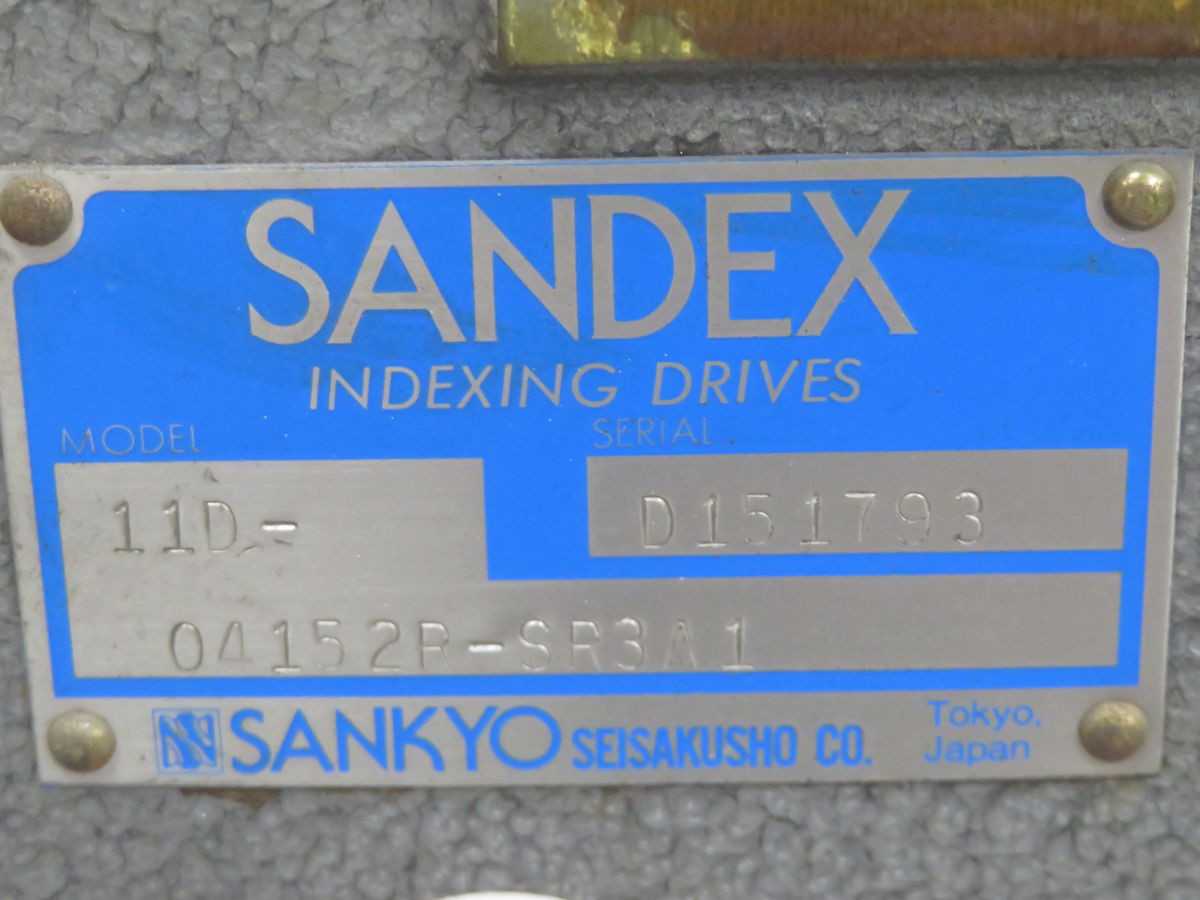 SANKYO SANDEX 11D-04152R-SR3A1 PRECISION INDEXING DRIVE T268934 - GEAR REDUCERS