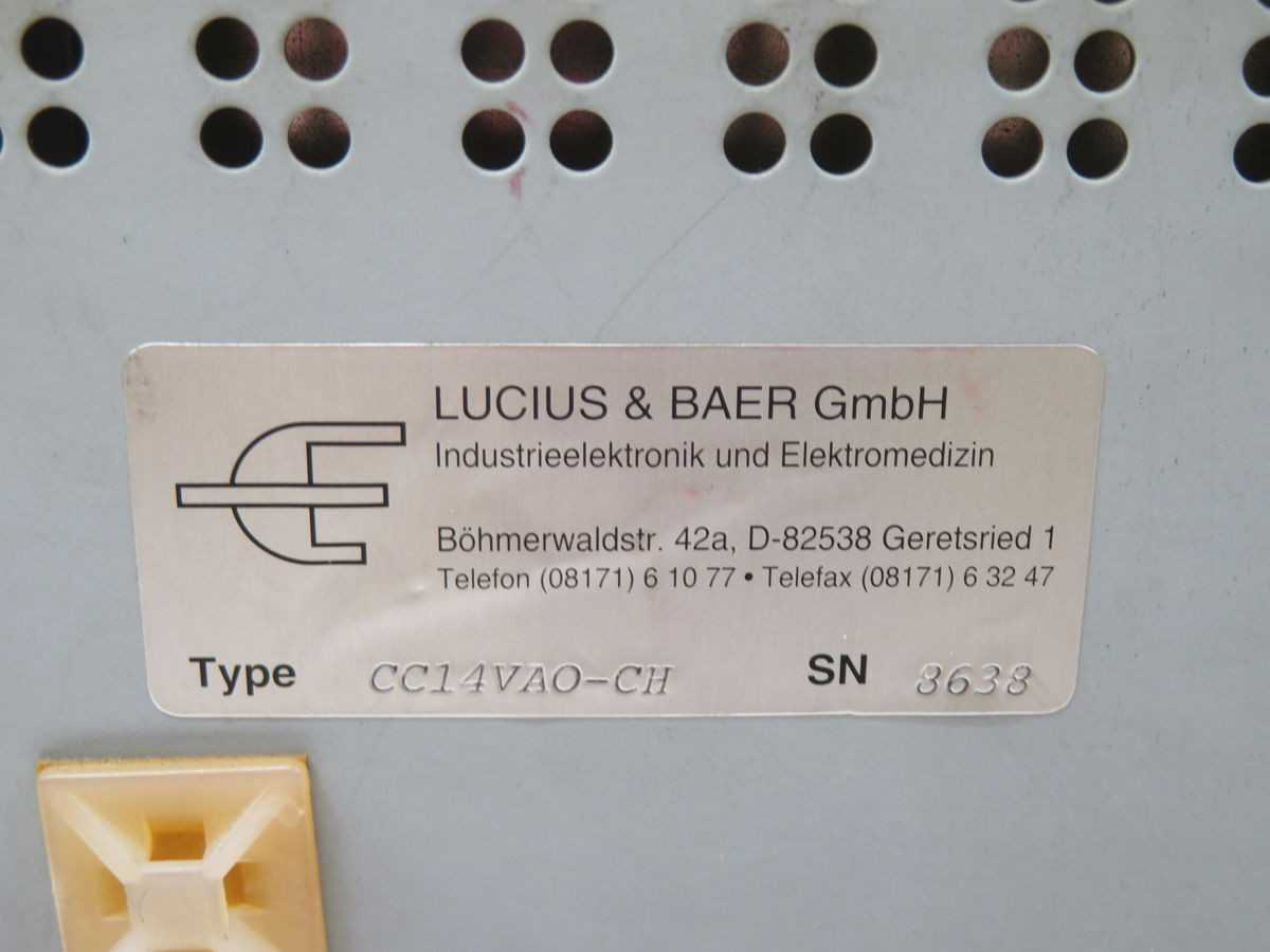 LUCIUS & BAER CC14VAO-CH 14-INCH INDUSTRIAL COLOR CRT MONITOR T267589 - HMIS & DISPLAYS