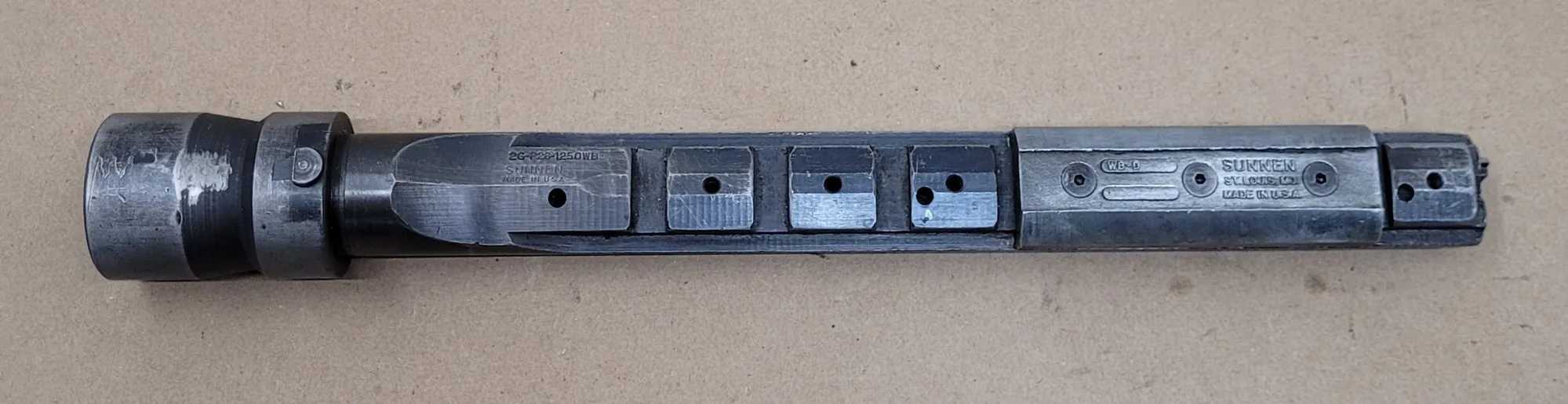 SUNNEN 2G-P28-1250 WB 2-STONE HONING MANDREL, 12.5" OAL, 1.230-1.375" DIA RANGE - MACHINE TOOLING
