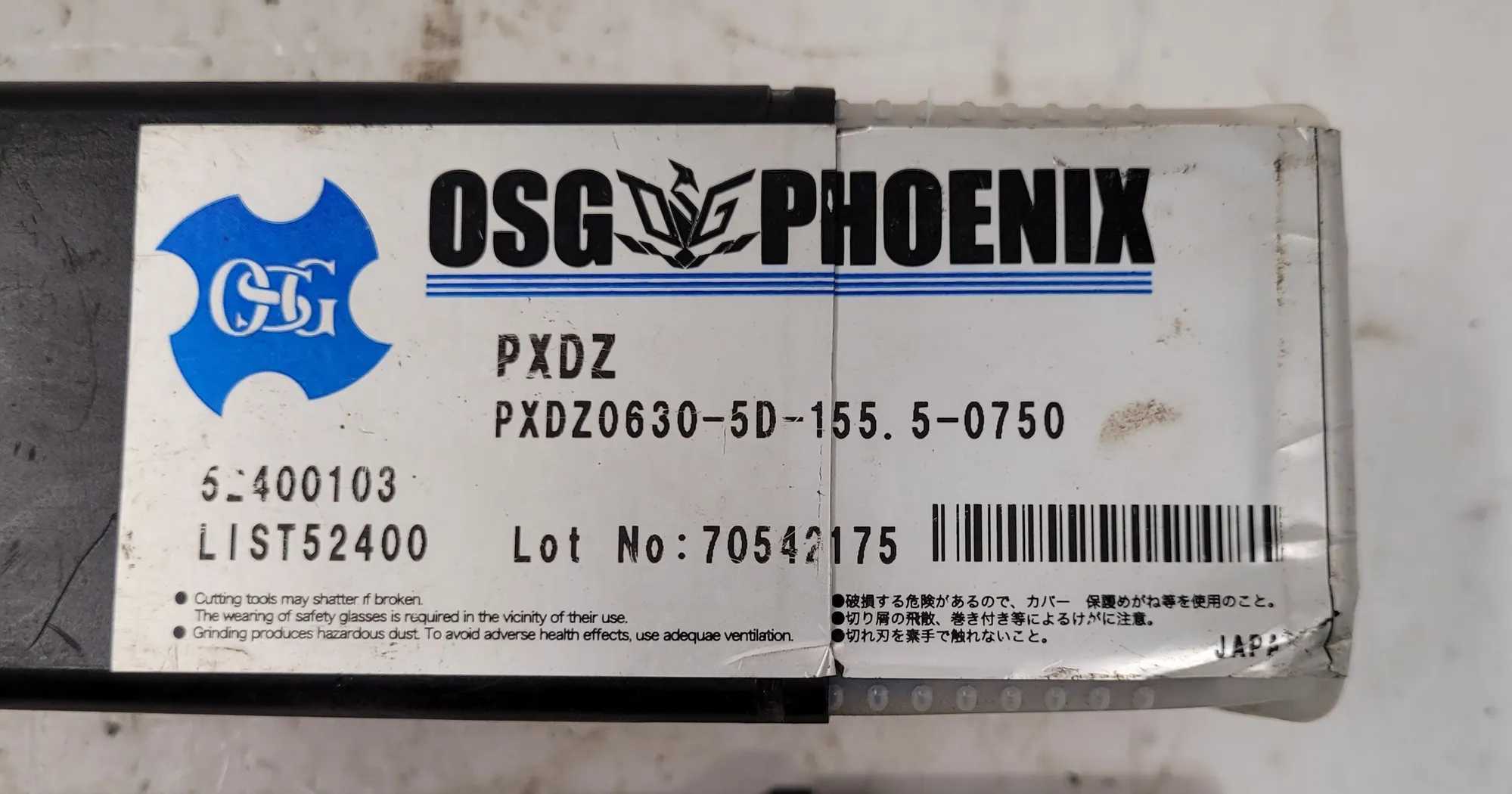 OSG PHOENIX PXDZ INDEXABLE DRILL, 0.63-0.668" DIAMETER, 5:1 L/D RATIO, COOLANT THRU - MACHINING TOOLING & PARTS