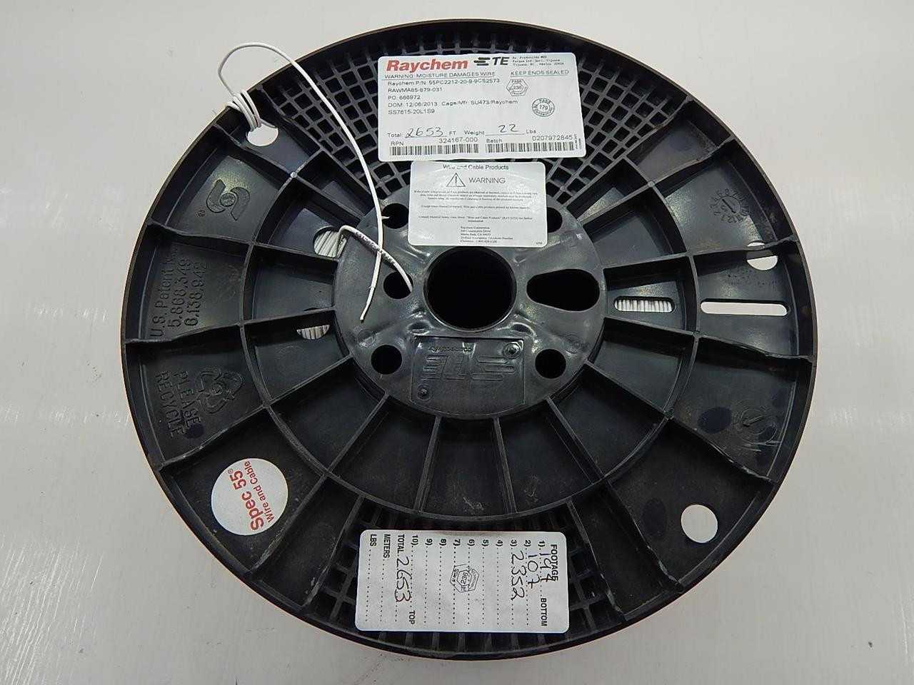 LOT OF 2653 FT RAYCHEM 55PC2212-20-9-9CS2573 324167-000 MULTI-CONDUCTOR CABLE 20AWG 2653 FT 22 LB - ELECTRICAL WIRE