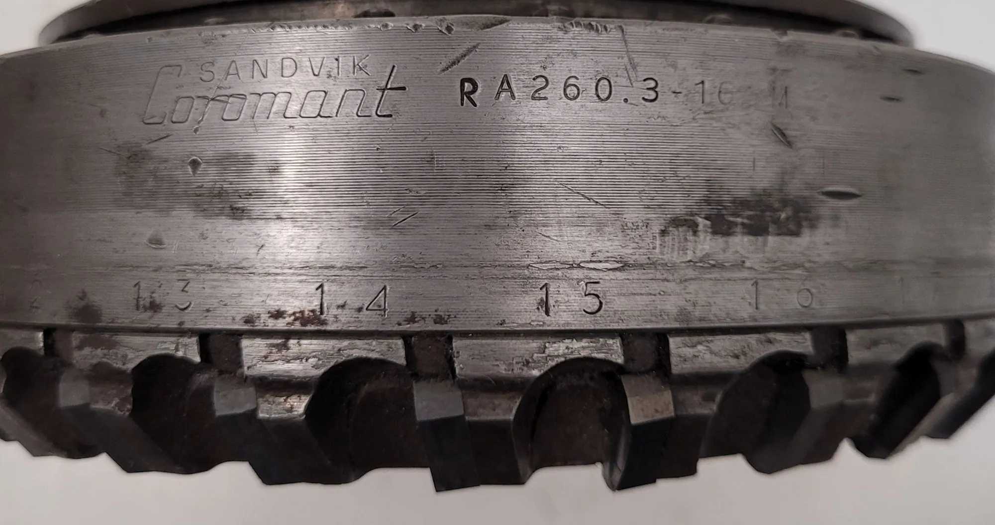 SANDVIK COROMANT RA 260.3-16M INDEXABLE CHAMFER/ANGLE FACE MILL 7" OD 45° LEAD ANGLE - MACHINING TOOLING & PARTS