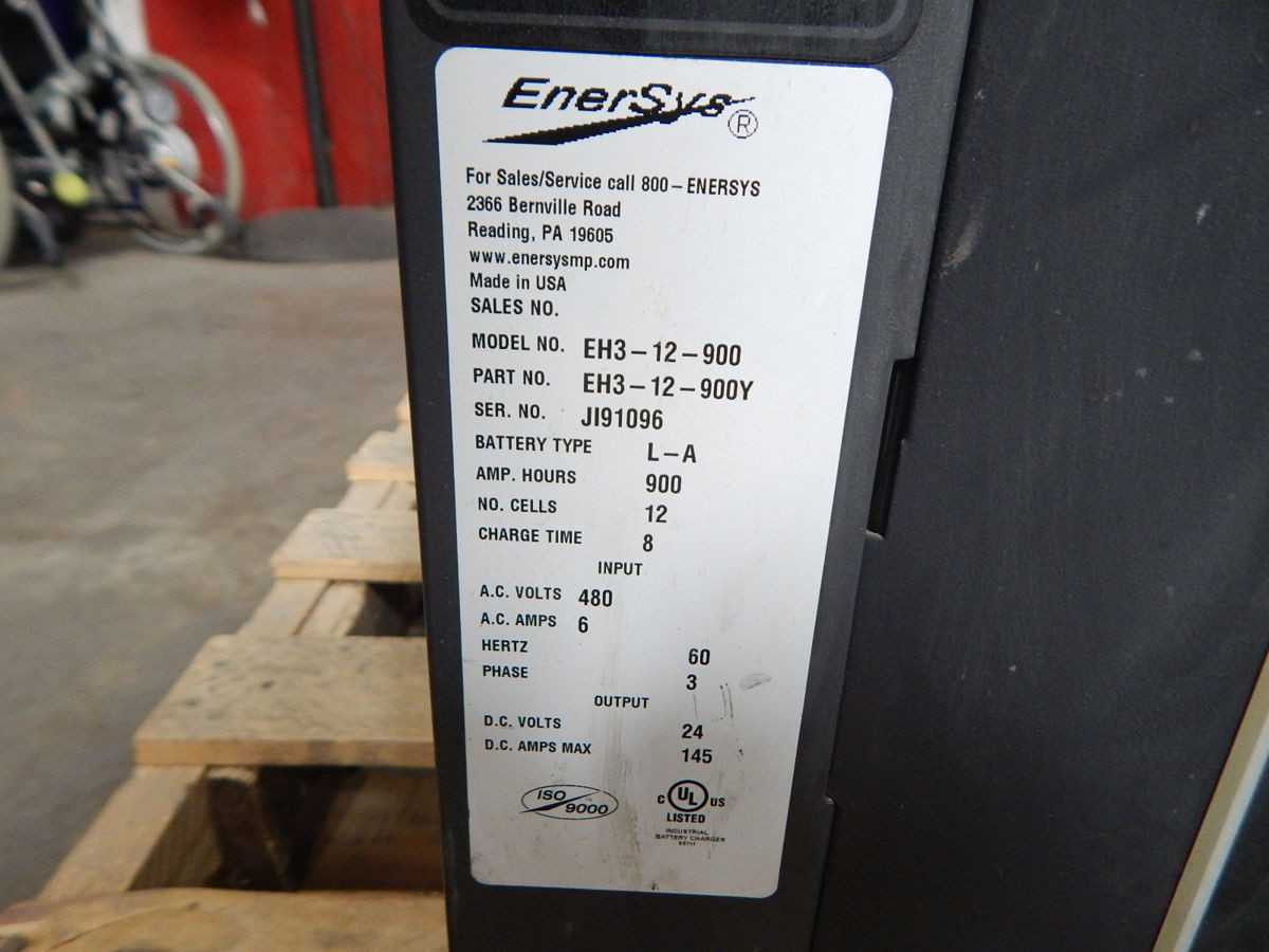 ENER SYS EH3-12-900 24 VOLT FORKLIFT BATTERY CHARGER 900 AH M6850 - FORKLIFTS