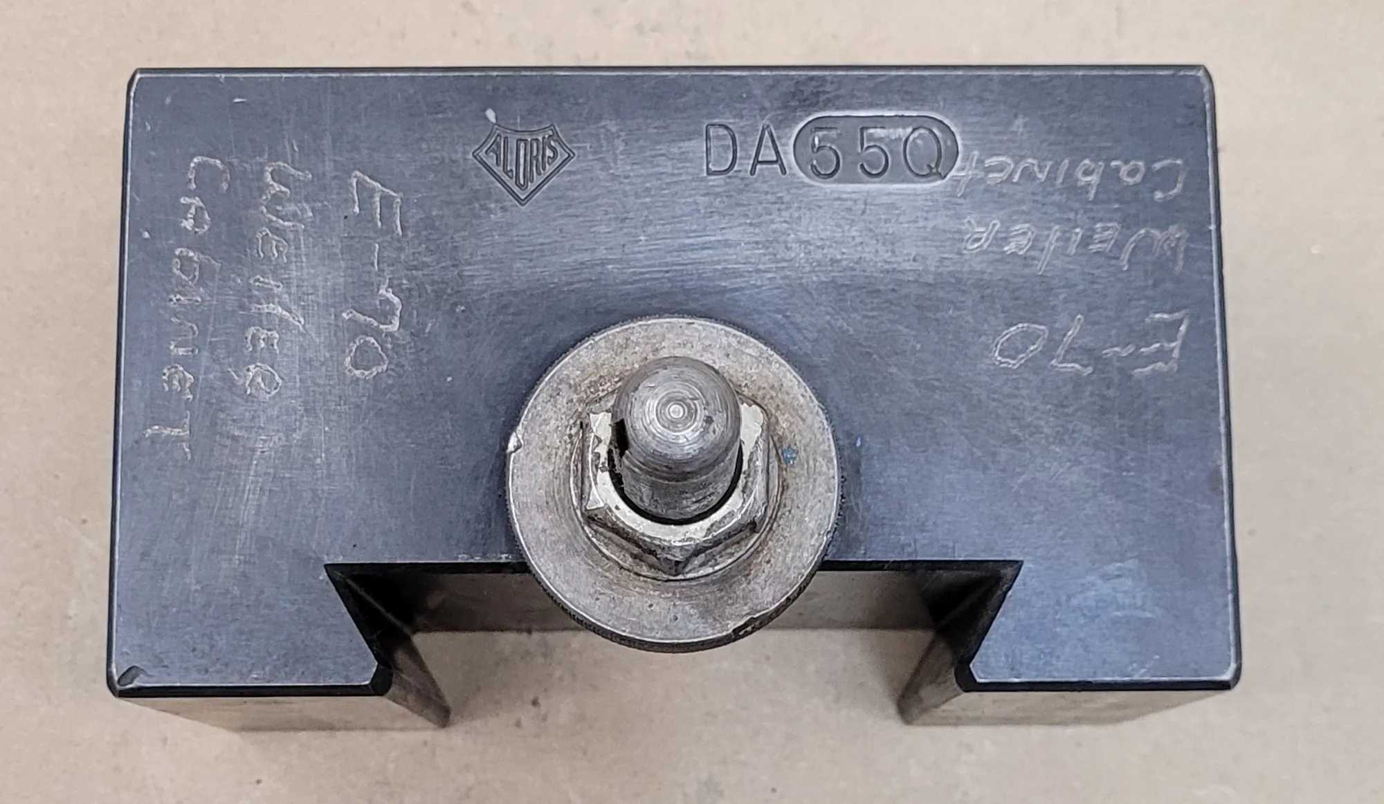 ALORIS DA 55Q MORSE TAPER HOLDER, #5 MORSE TAPER SIZE, H: 3-3/8”, W: 3-1/8”, L: 5-1/2” - MACHINING ACCESSORIES & TOOLING