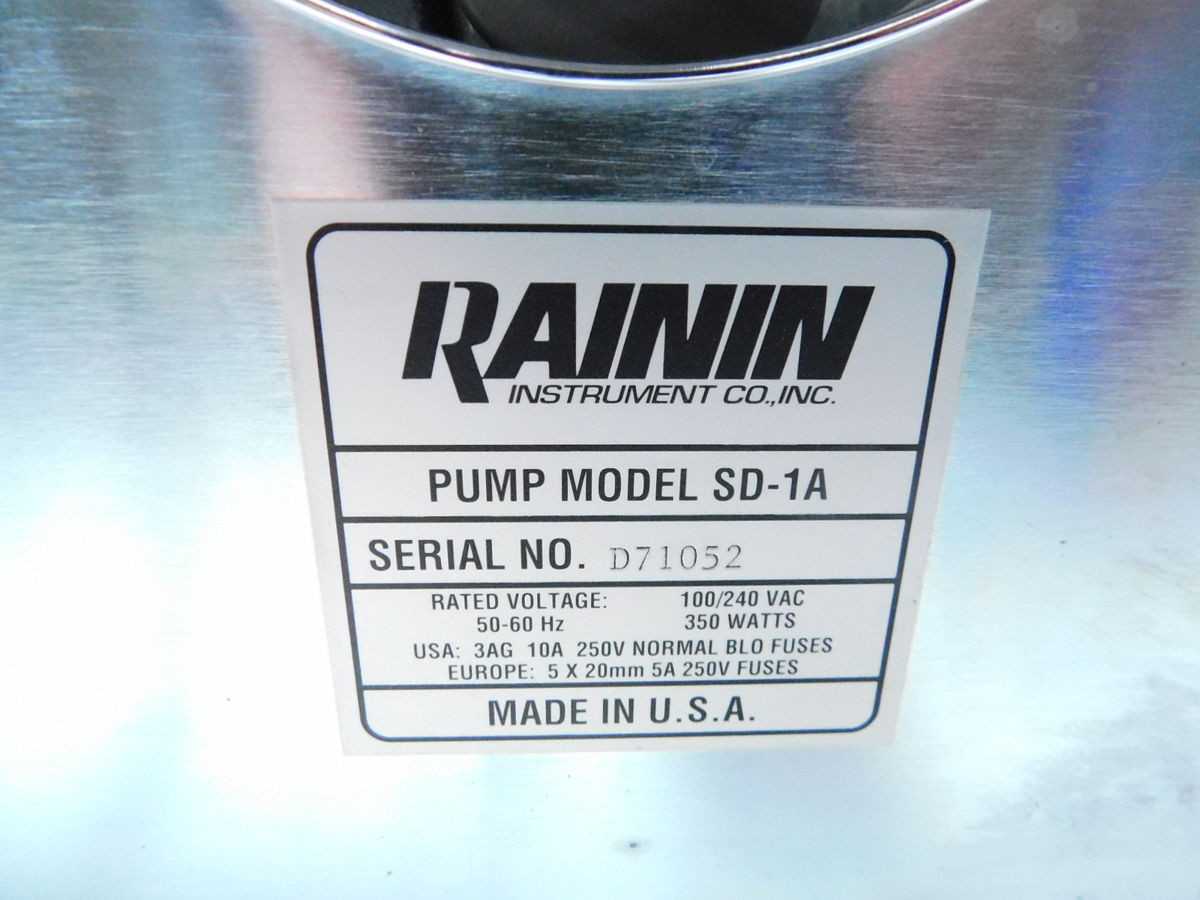 RAININ SD-1A SOLVENT DELIVERY PUMP MODULE M7482 - PUMPS