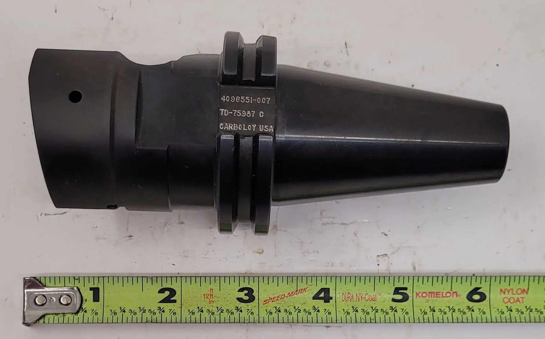 CARBOLOY INDEXABLE END MILL W/ CAT 40 TAPER - 5.75” OAL, 3” PROJECTION, 2.00” BODY WIDTH - MACHINING TOOLING & PARTS