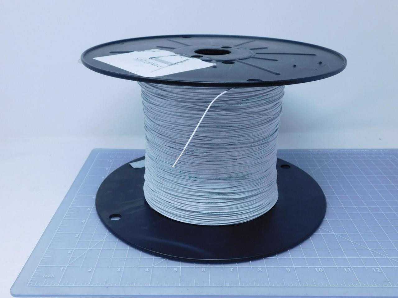 LOT OF 2000 FT THERMAX M22759/89-22-9 WHITE HOOK-UP WIRE 22 AWG 600 V - ELECTRICAL WIRE