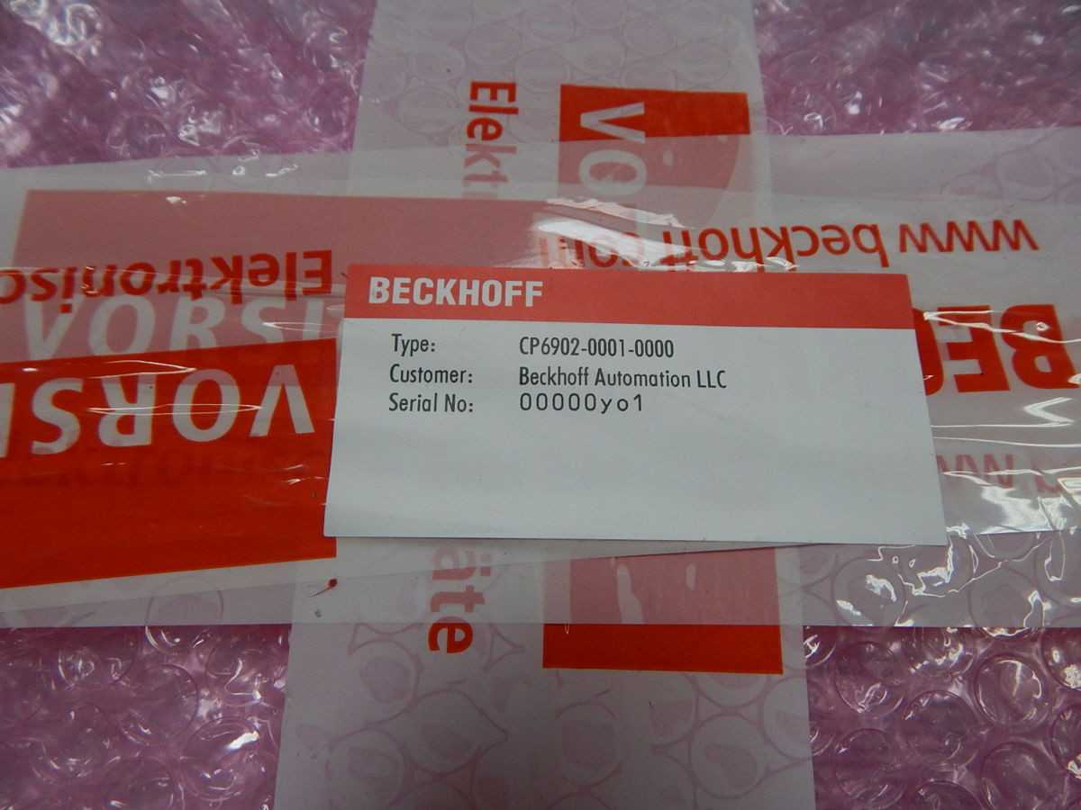 Beckhoff, CP6902-0001-0000, Control Panel, 15in 1024x768 LCD, 24V DC Power, IP65 - OPERATOR INTERFACE PANELS