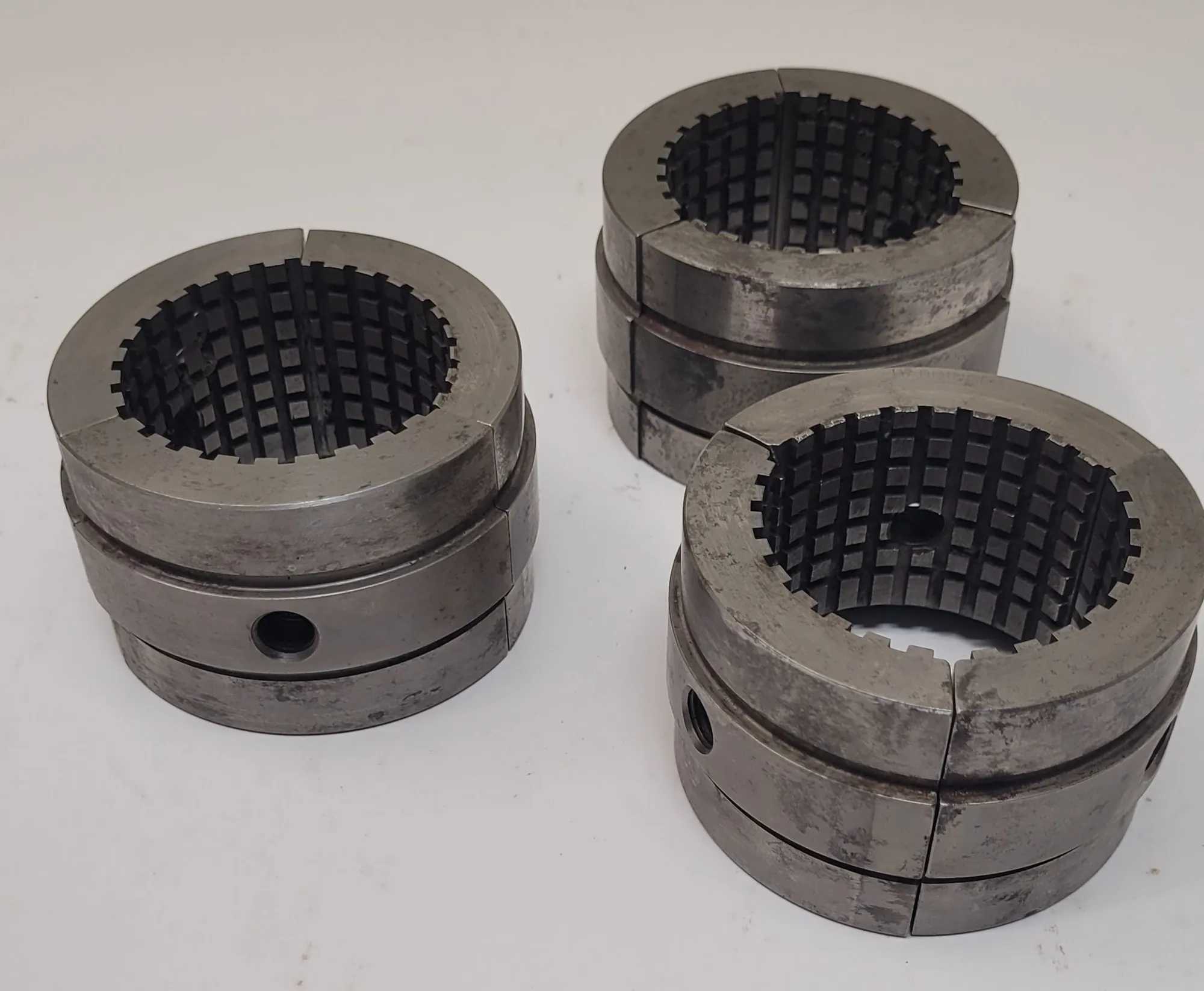 SUPERIOR CINCINNATI 2 1/8" MASTER SERRATED COLLET PAD SET OF 3 - MACHINE TOOLING