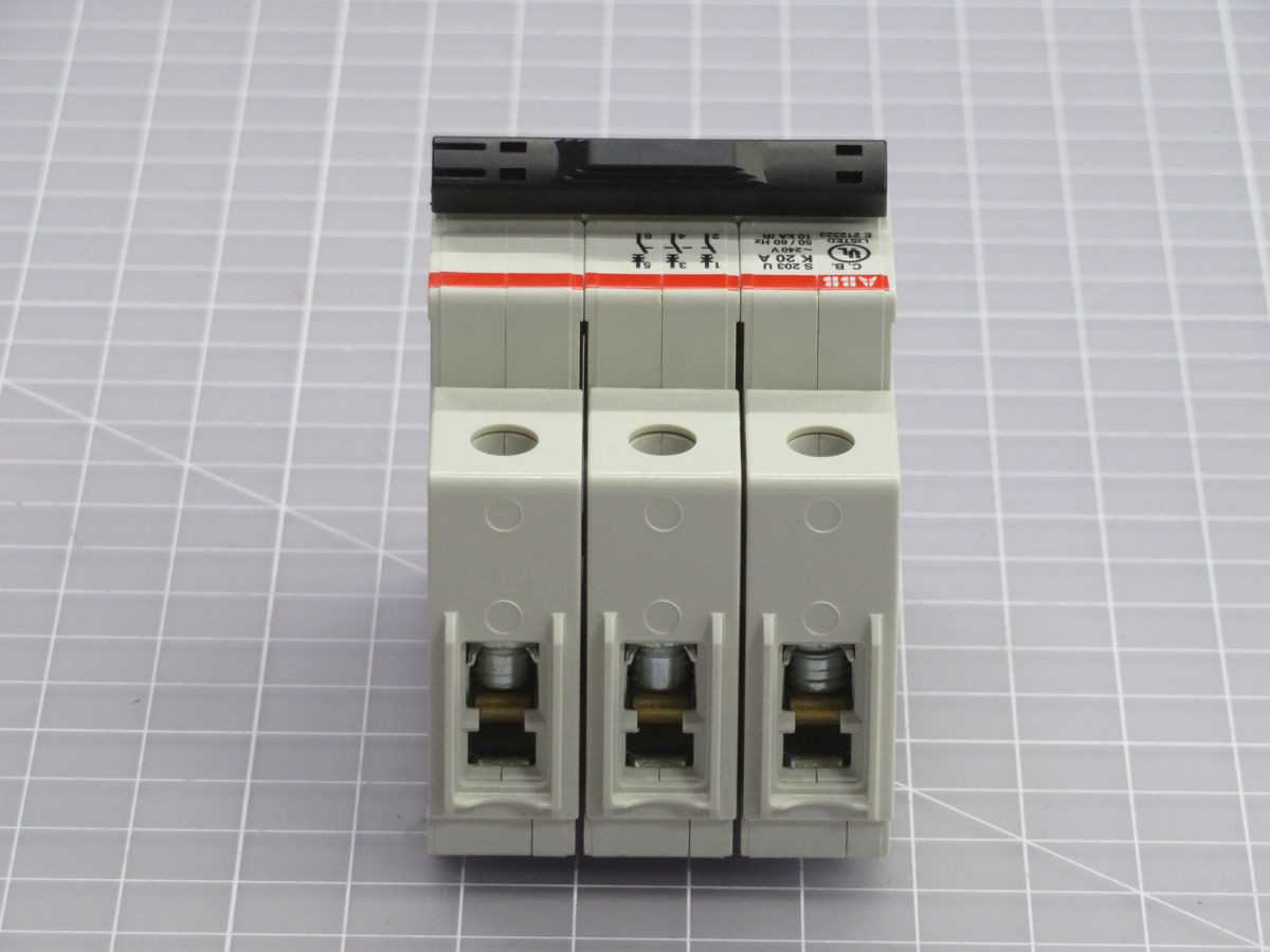LOT OF 3 ABB S 203U- K20 2CDS273417R0487 CIRCUIT BREAKER T260599 - CIRCUIT BREAKERS