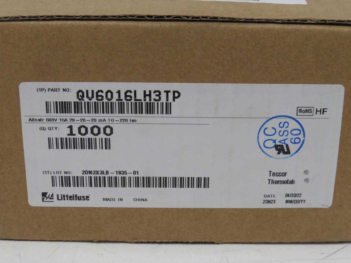 Lot Of 1000 Littelfuse QV6016LH3TP Thyristor Surge Protection Devices - Tspd Altnstr 600V 16A - FUSES