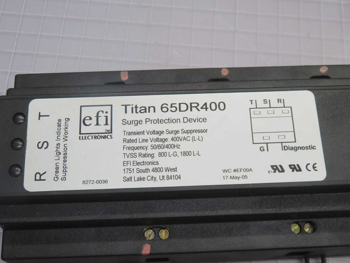 TITAN 65DR400 TRANSIENT VOLTAGE SURGE SUPPRESSOR T263393 - SURGE SUPPRESSOR