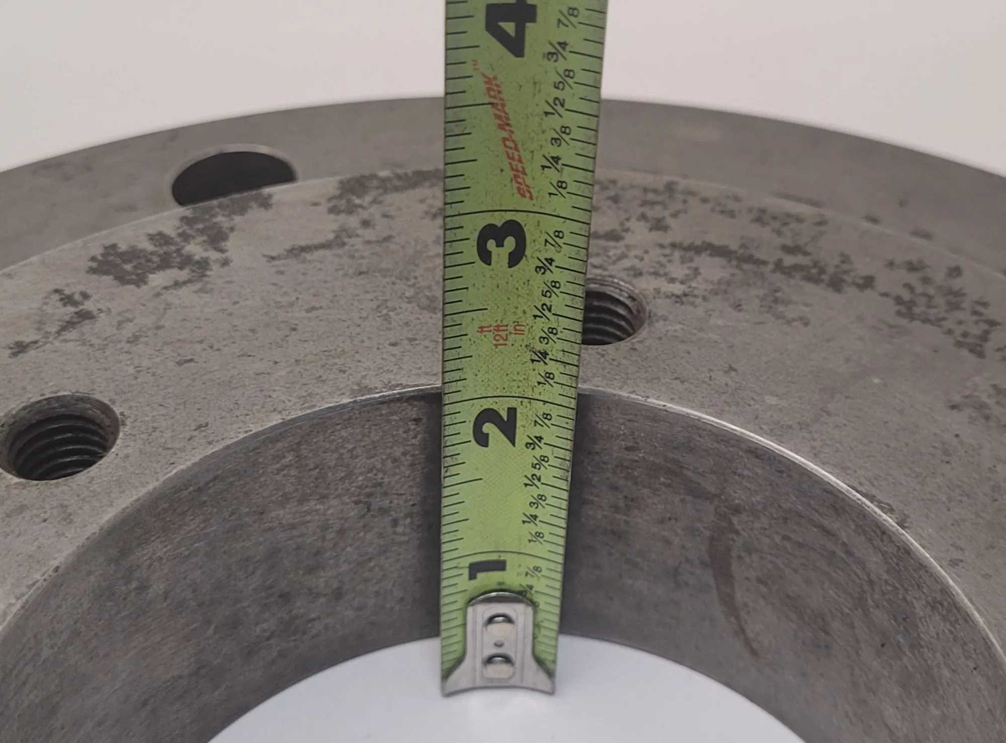 LATHE CHUCK BACK PLATE – 12-1/2IN OD, 4IN CENTER HOLE, 2IN THICKNESS - MACHINING TOOLING & PARTS