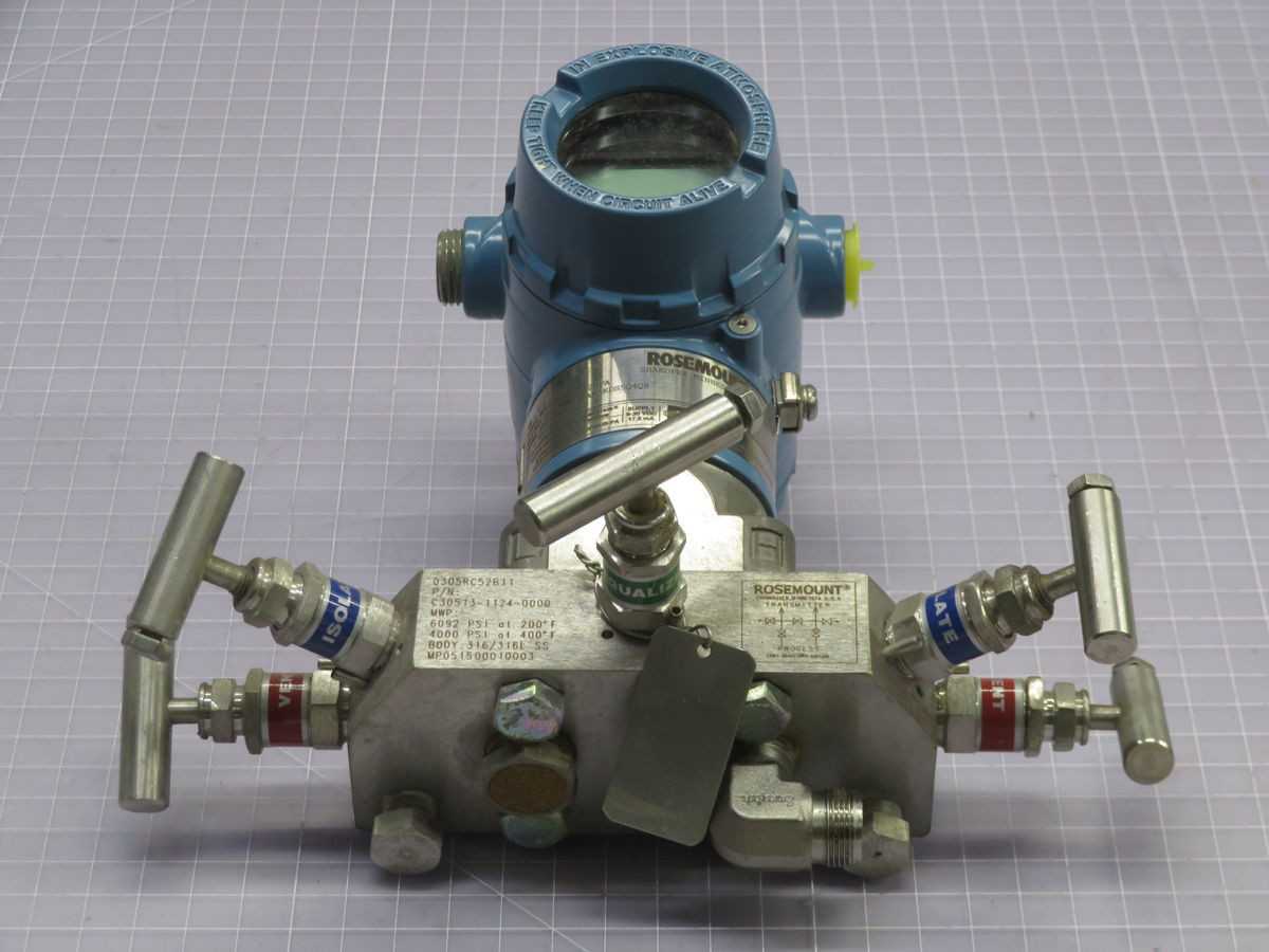 ROSEMOUNT 3051CD2A02A1AM5KDS5Q4Q8, DP, 3626 PSI STATIC, 0-250 IN H2O, 4-20MA, HART, SIL2/3 - PRESSURE TRANSMITTER
