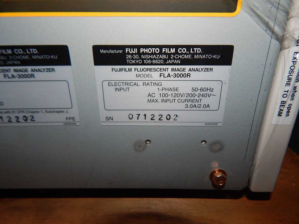 FUJI FLA-3000R FLUORESCENT IMAGE ANALYZER - ANALYZER