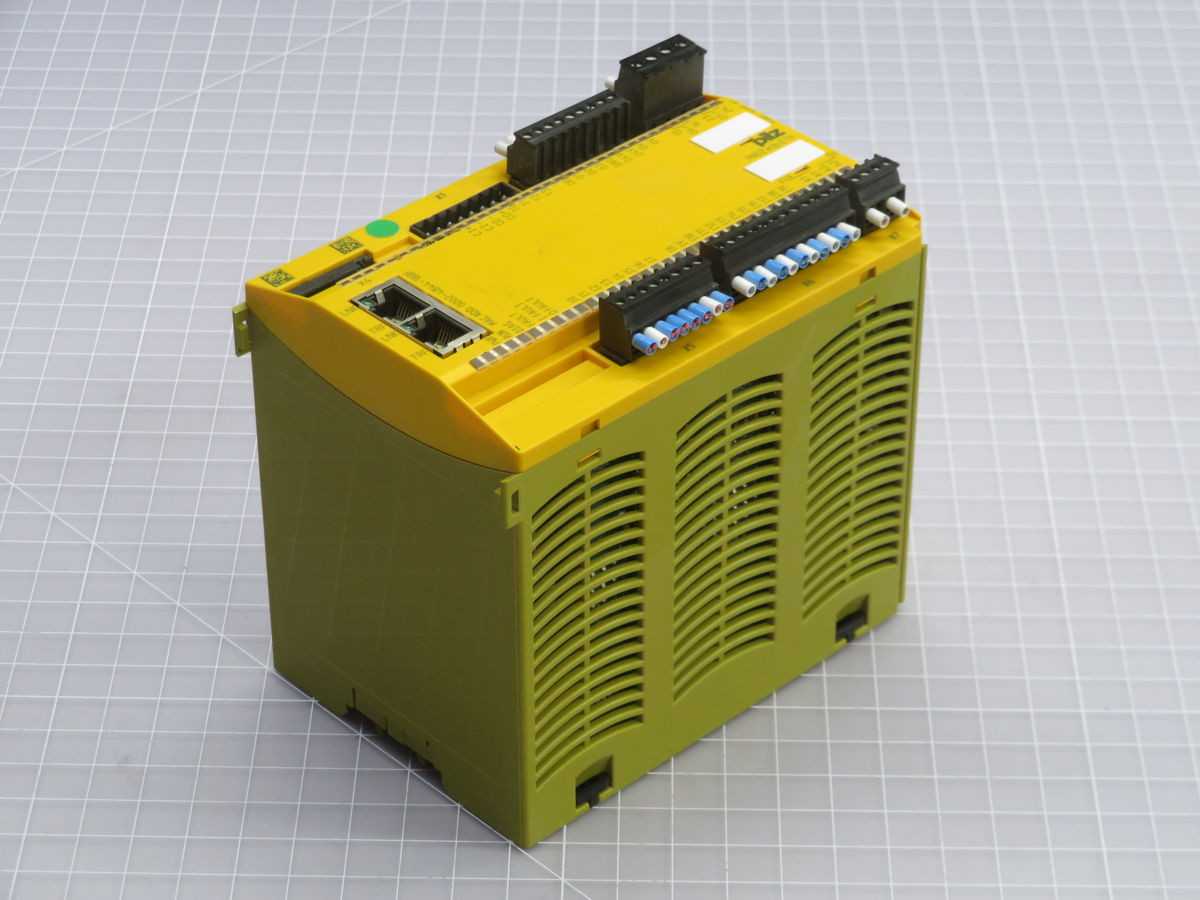 PILZ PNOZ M1P ETH, SAFETY CONTROL MODULE, 24VDC, 20 DI, 4 SO, 2 RO, 4 TPO, 1 CO, 2 ETHERNET, 6A/240VAC RO - SWITCHES