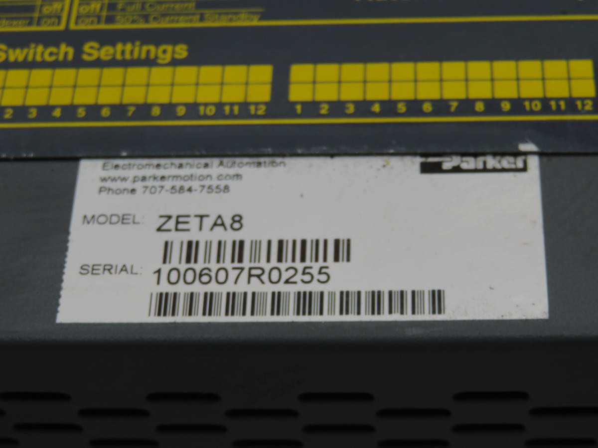 PARKER ZETA8 STEPPER DRIVE, 120-240V VOLTAGE, 0.5-8.0A OUTPUT, 50K STEPS/REV, RS232 COMM - SERVO DRIVES
