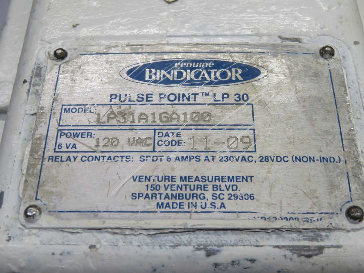 BINDICATOR LP31A1GA100 LEVEL INDICATOR T263016 - LEVEL MEASUREMENT