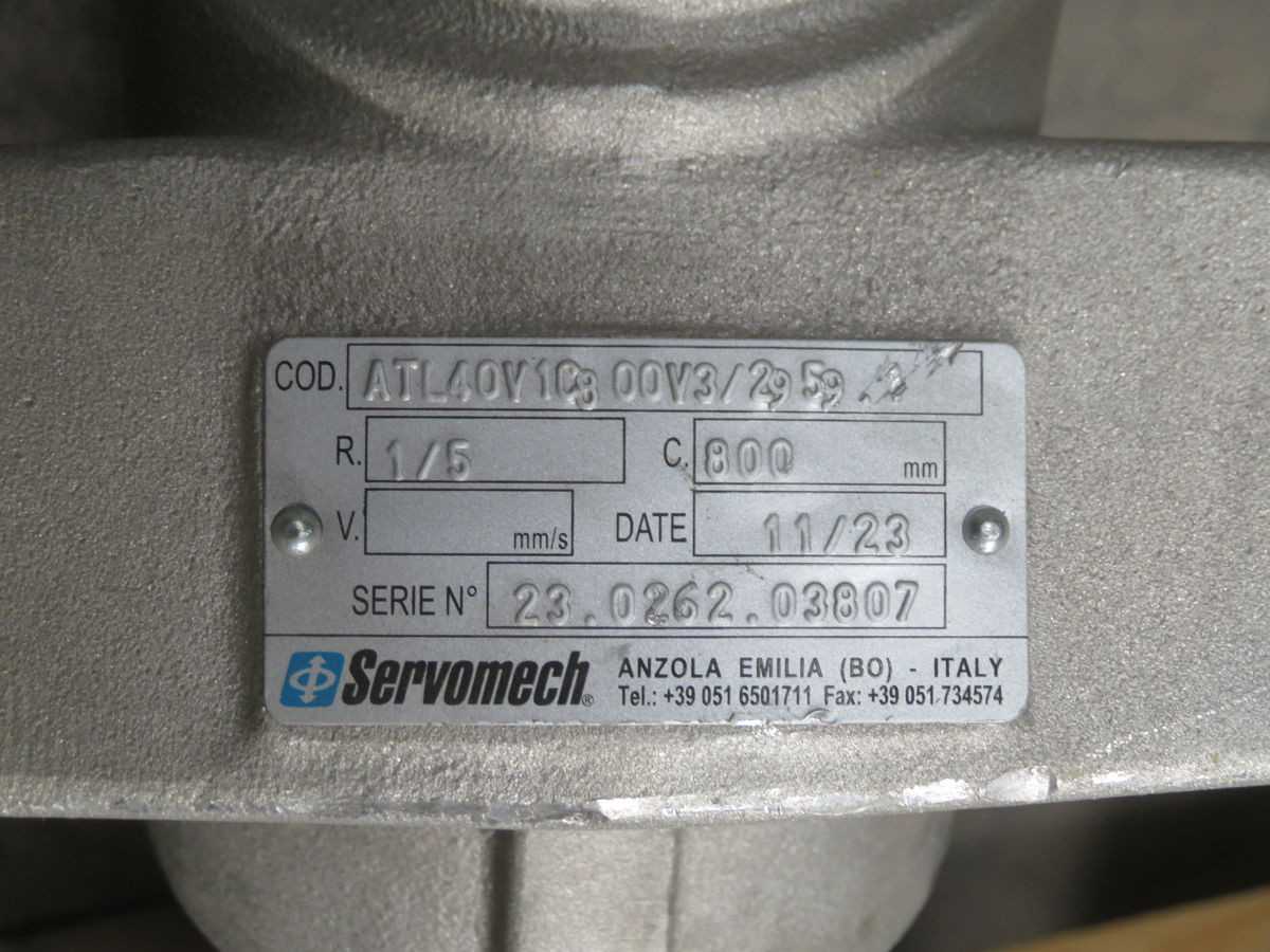 SERVOMECH ATL40V1C800V3/2959 ELECTROMECHANICAL LINEAR ACTUATOR T269579 - PNEUMATIC CYLINDERS & ACTUATORS