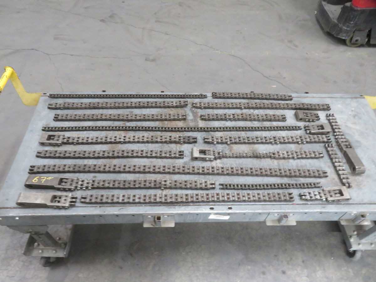 INDUSTRIAL DOUBLE STRAND ROLLER CHAIN LOT FOR PARTS AND PIECES 150 LBS T267686 - CHAIN