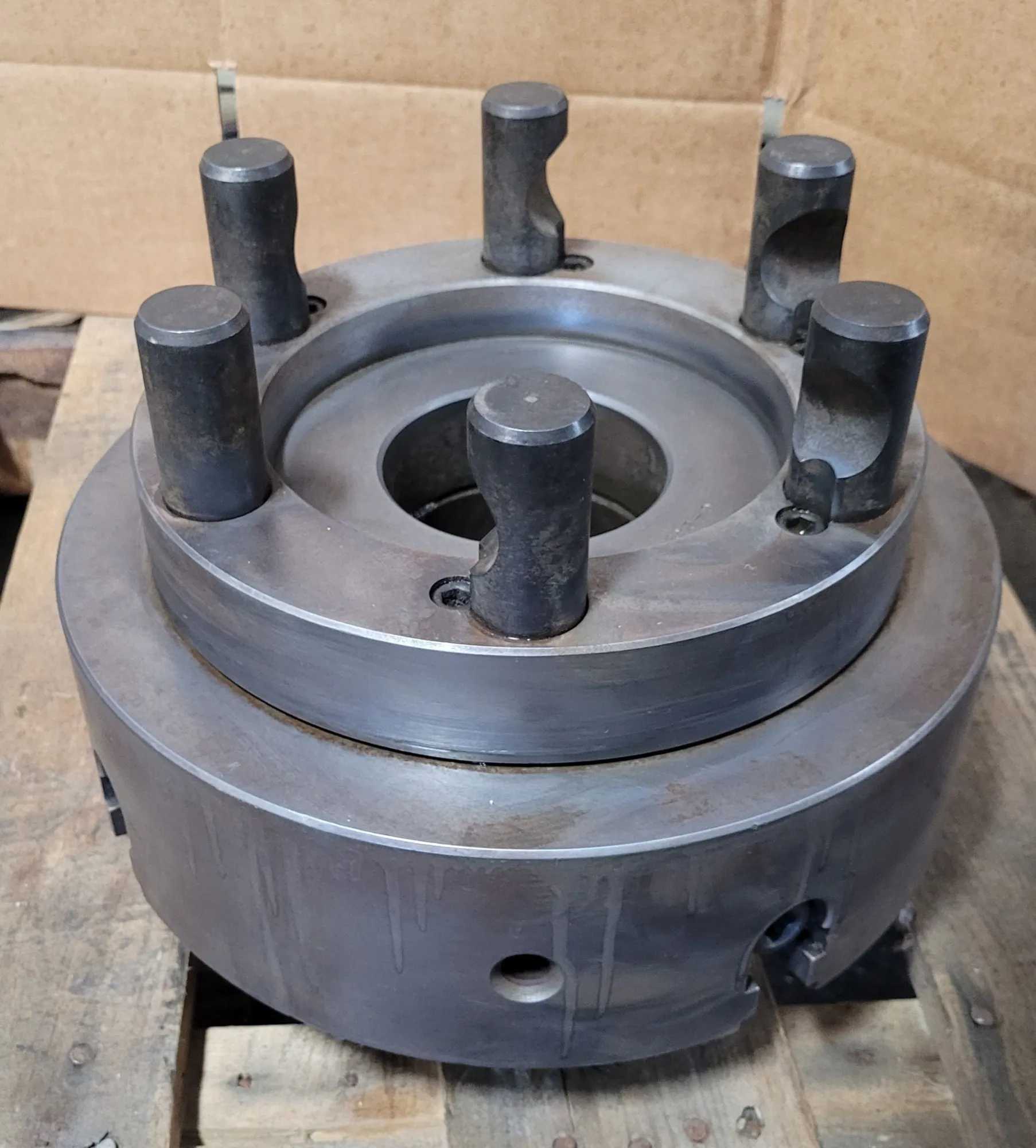 BUCK 10" - 4 JAW CHUCK W/ D1-8 MOUNT, 6 PINS, 10" OD, 3" THROUGH HOLE - MACHINING TOOLING & PARTS