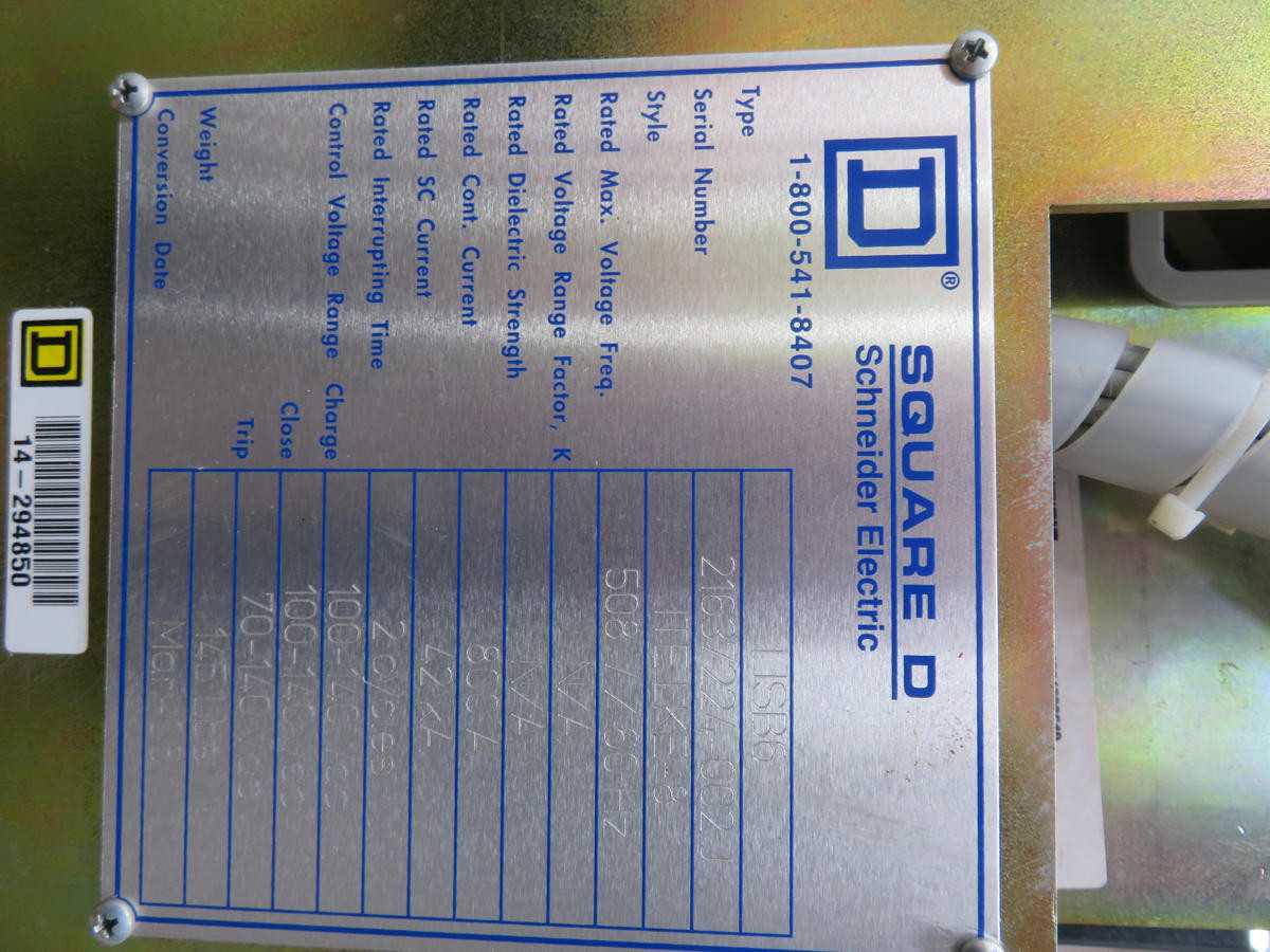 SQUARE D NT08N1 CIRCUIT BREAKER, 800A CURRENT, 600V VOLTAGE, 35KA @ 600V INTERRUPTING - INDUSTRIAL PARTS