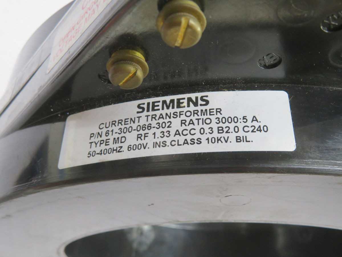 SIEMENS 61-300-066-302 CURRENT TRANSFORMER T263811 - POWER TRANSFORMERS