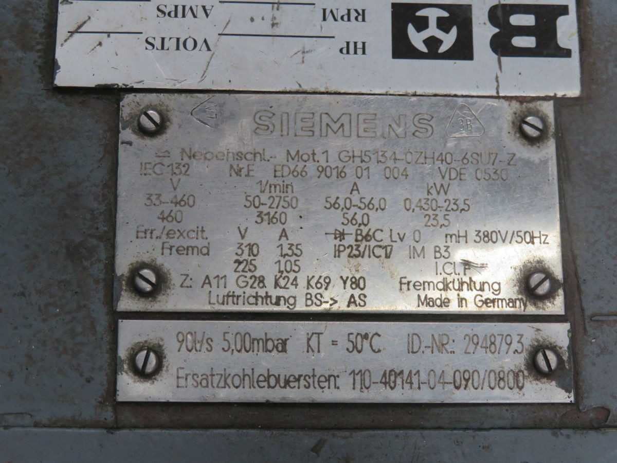 SIEMENS GH5134-0ZH40-6SU7-Z MOTOR T263752 - AC MOTOR