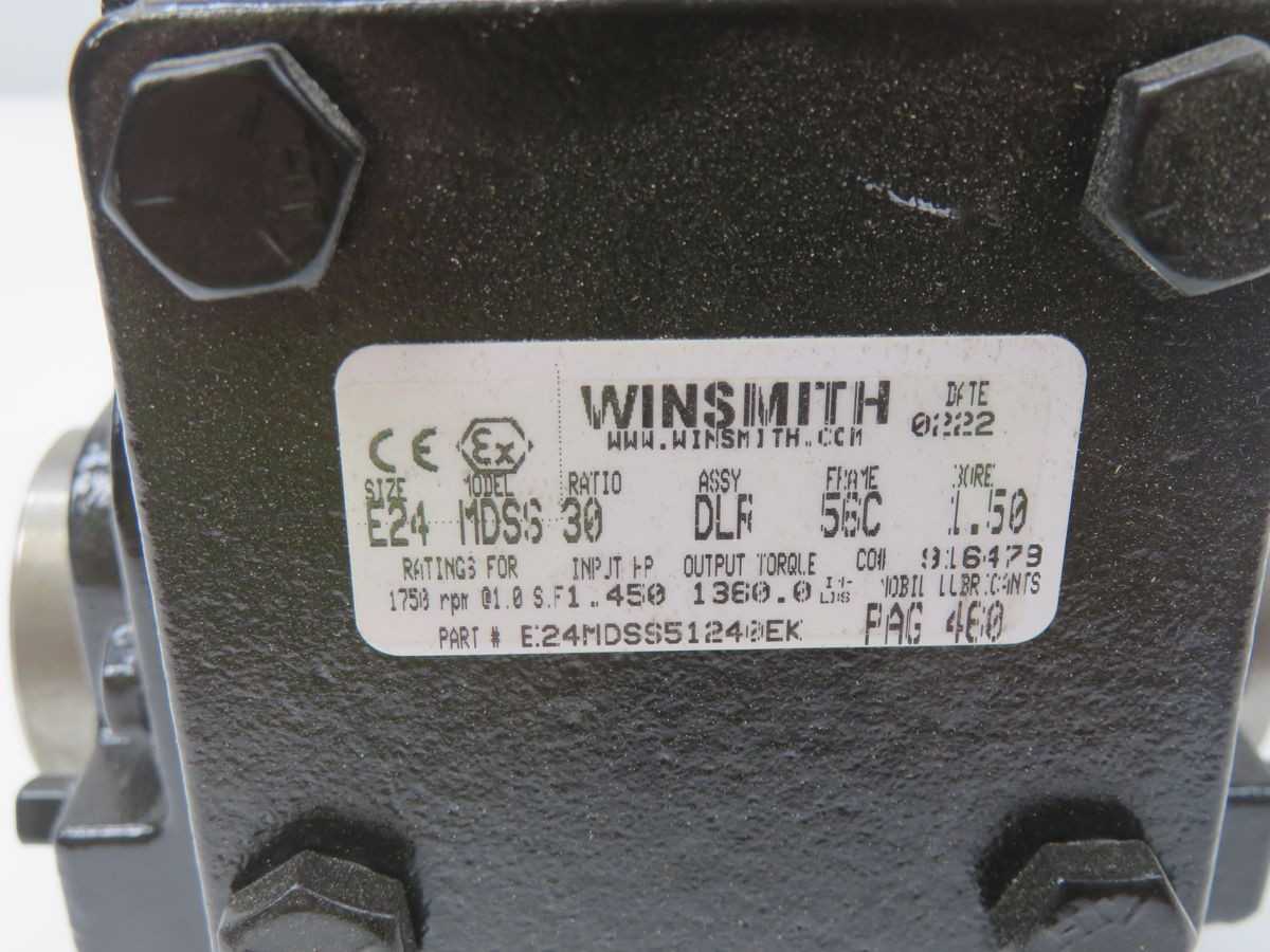 Winsmith E24MDSS51240EK Right Angle Speed Reducer T267745 - GEAR REDUCERS