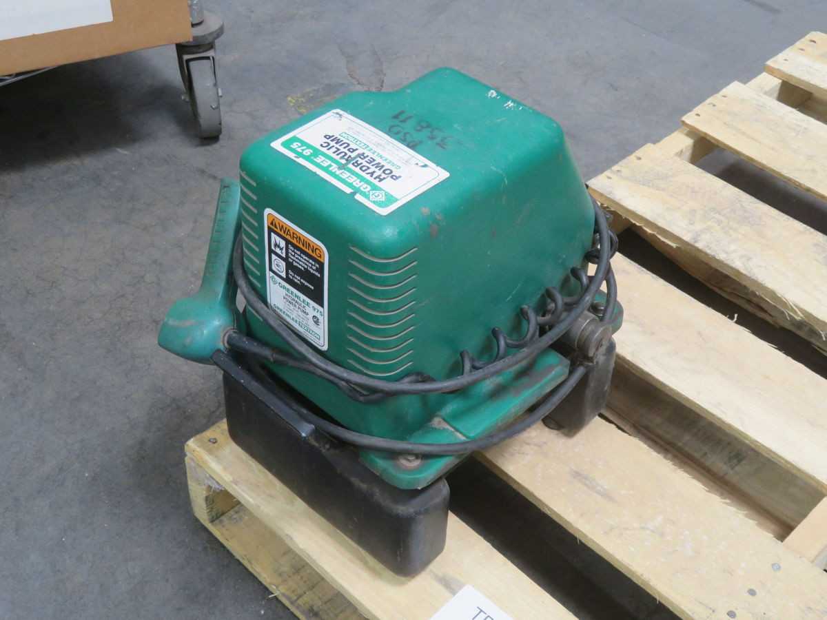 GREENLEE 975 ELECTRIC HYDRAULIC PUMP ONLY T268706 - HYDRAULIC PUMP