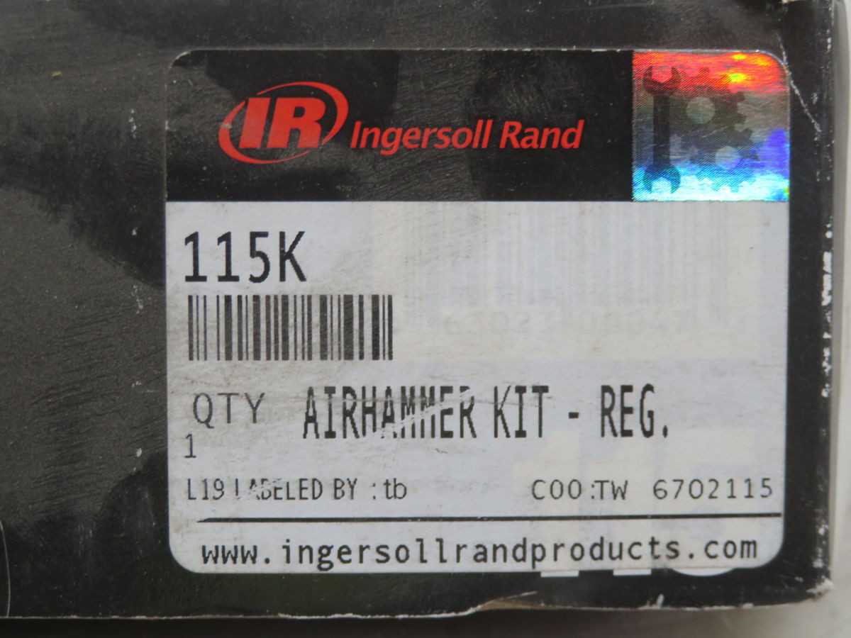 INGERSOLL RAND 115K 6702115 AIR HAMMER CHISEL SET T262210 - PNEUMATIC PARTS
