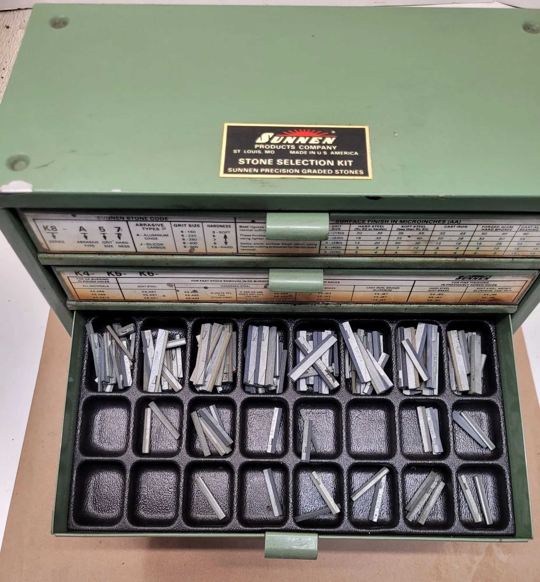SUNNEN STONE COLLECTION KIT CABINET - 5 DRAWER - MACHINE TOOLING