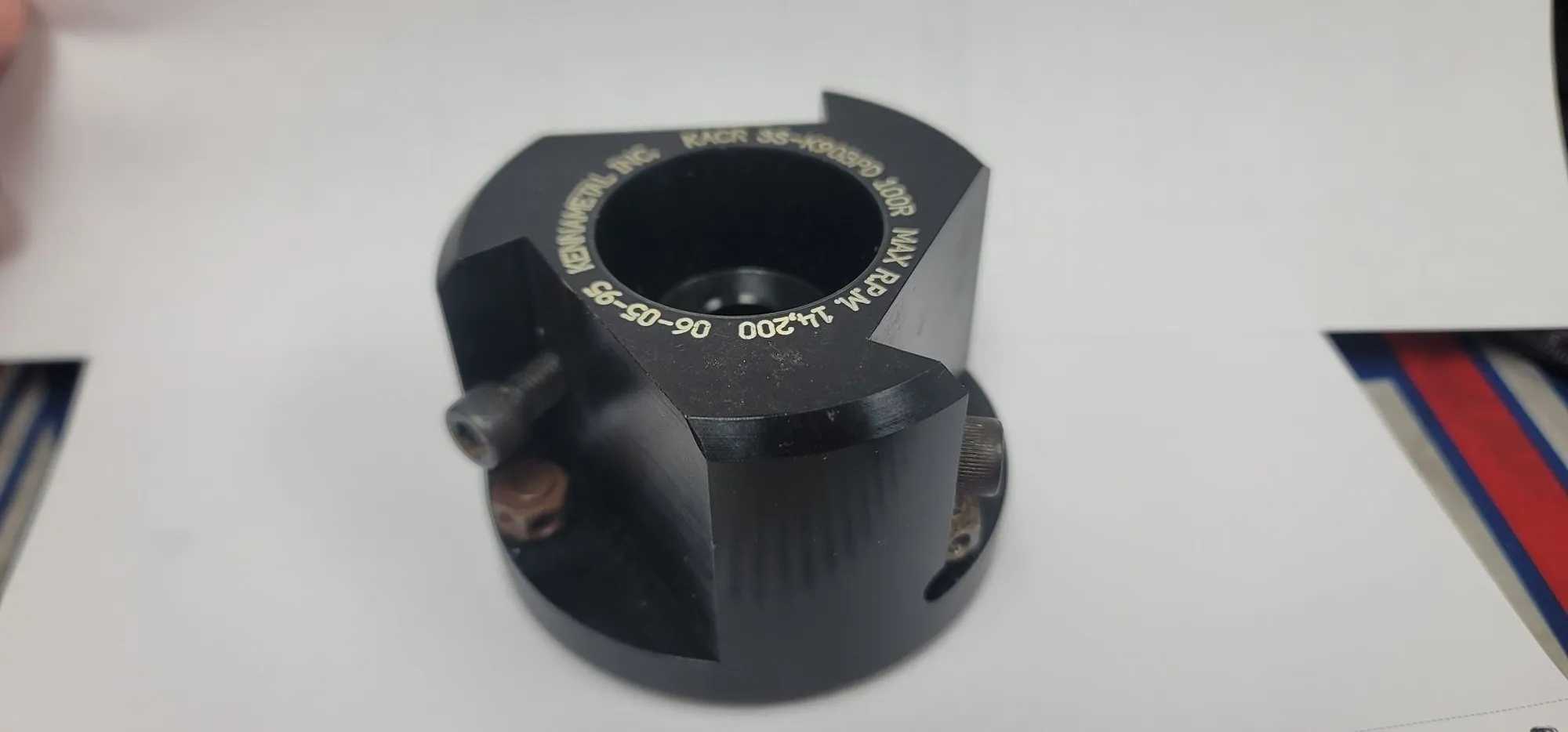 KENNAMETAL SET OF 3 3" O.D. 90 DEG FACE MILLS KACR 3S-K90BPD 100R - MACHINE TOOLING