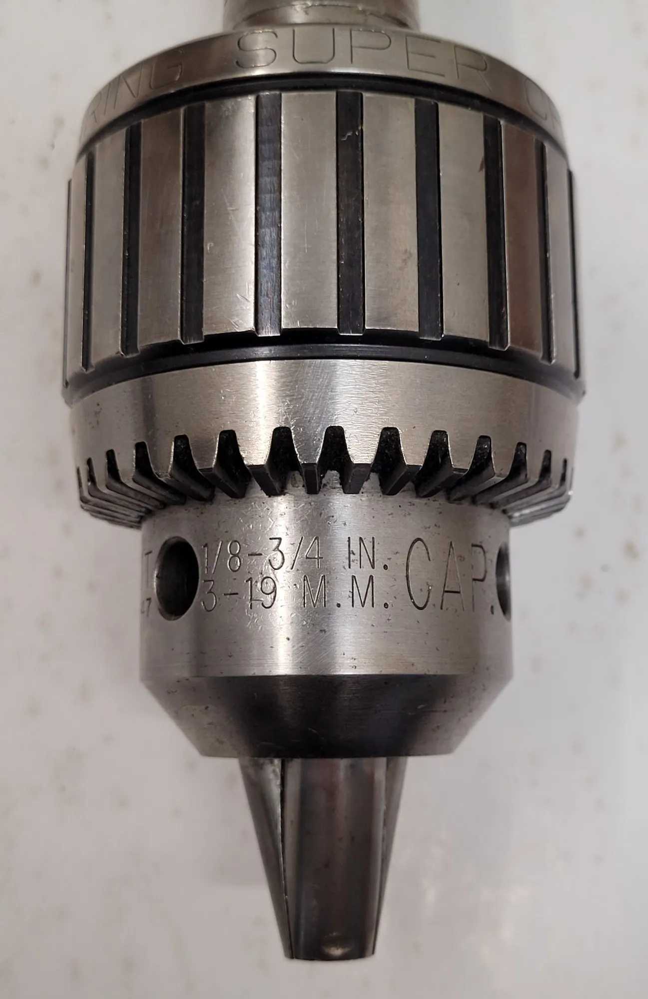 JACOBS 18N BALL BEARING SUPER CHUCK W/ #4MT ARBOR, CAP: 1/8-3/4IN / 3-19MM - MACHINE TOOLING