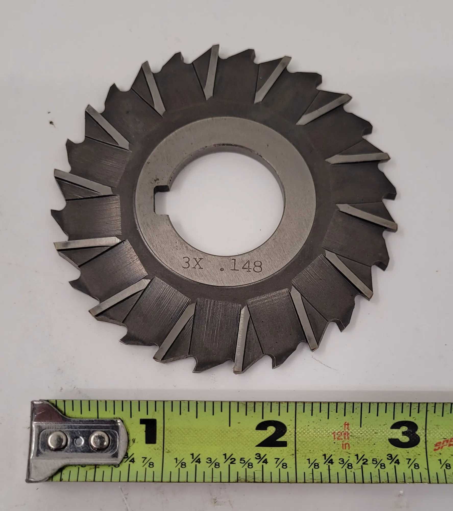 ASSORTED SIDE MILLING CUTTERS (24 PCS) - 18X 3"X.148, 6X 2.5"X.04" - MACHINING TOOLING & PARTS