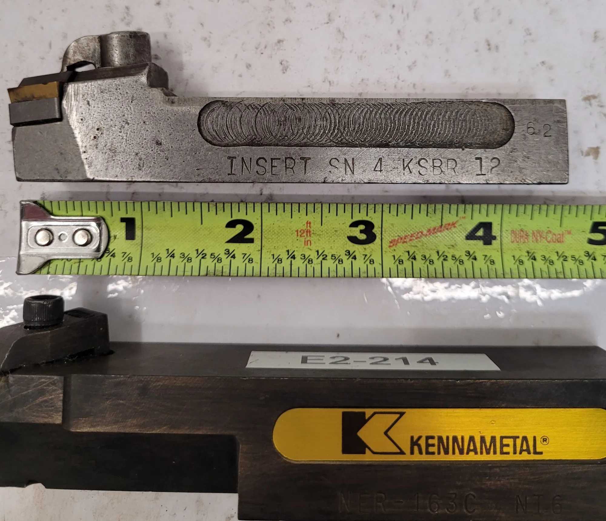 Kennametal Tool Holders Lot of 2: 0.750" KSBR12 (4.5" OAL) & 1" NER-163C NI6 (5" OAL) - MACHINING ACCESSORIES & TOOLING