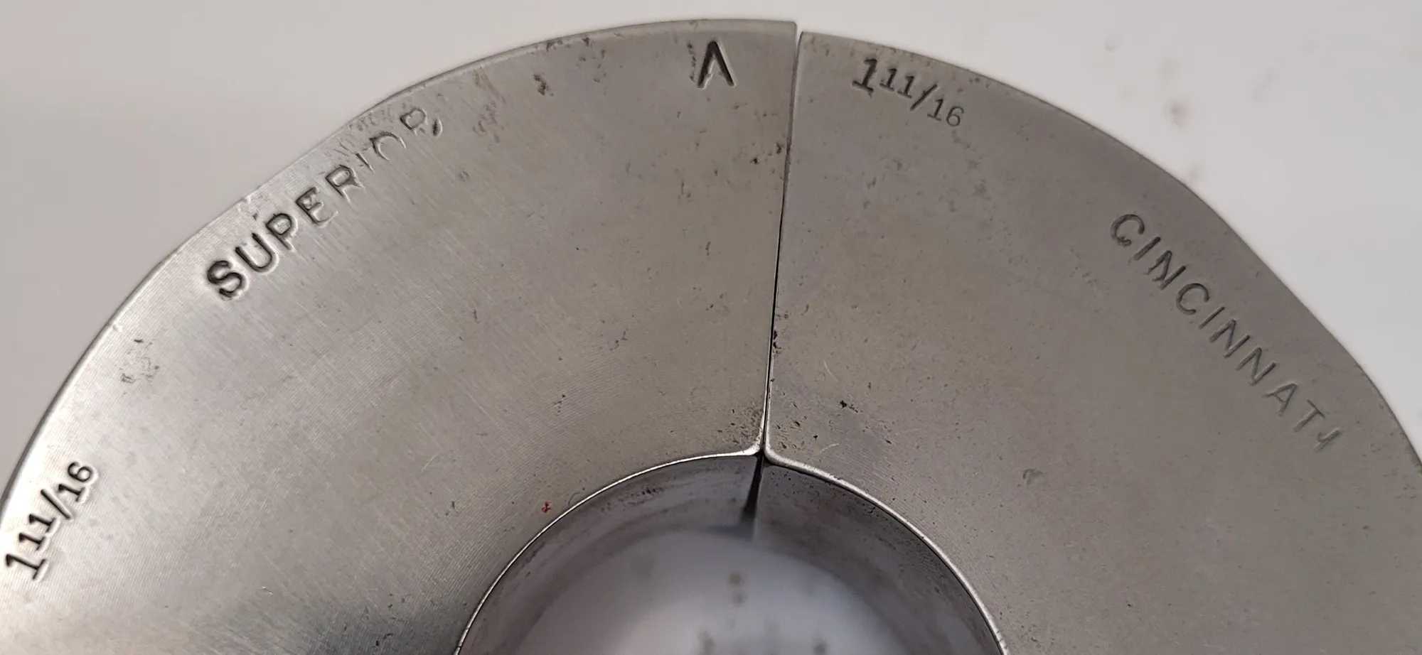 SUPERIOR CINCINNATI COLLET PAD, 1 11/16" S-STYLE EMERGENCY, 2” HEIGHT, NON-SERRATED INTERIOR - MACHINE TOOLING