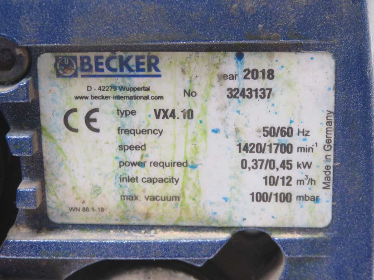 Becker VX4.10 Vacuum Pump T262122 - High Efficiency Performance - INDUSTRIAL PARTS