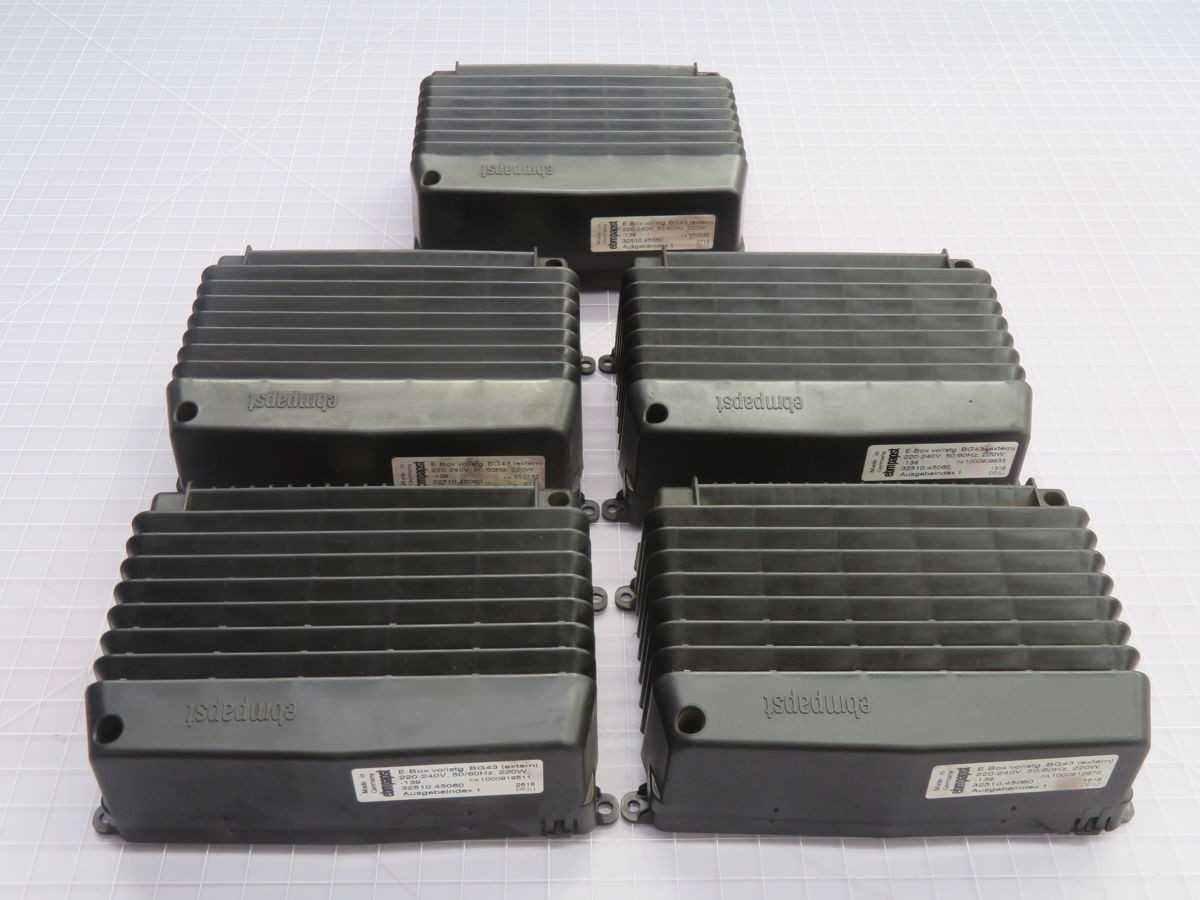 LOT OF 5 EBMPAPST 32510.45060 E-BOX VOLLSTG T264376 - AUTOMATION & CONTROLS