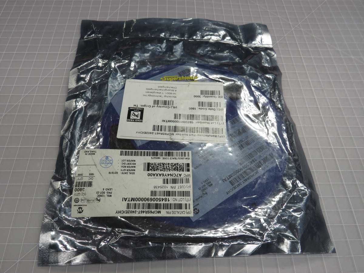LOT OF 3000 MICROCHIP TECHNOLOGY MCP65R46T-2402E/CHY ANALOG COMPARATORS SINGLE OPEN DRAIN COMPARATOR 2.4V REF - INDUSTRIAL PARTS