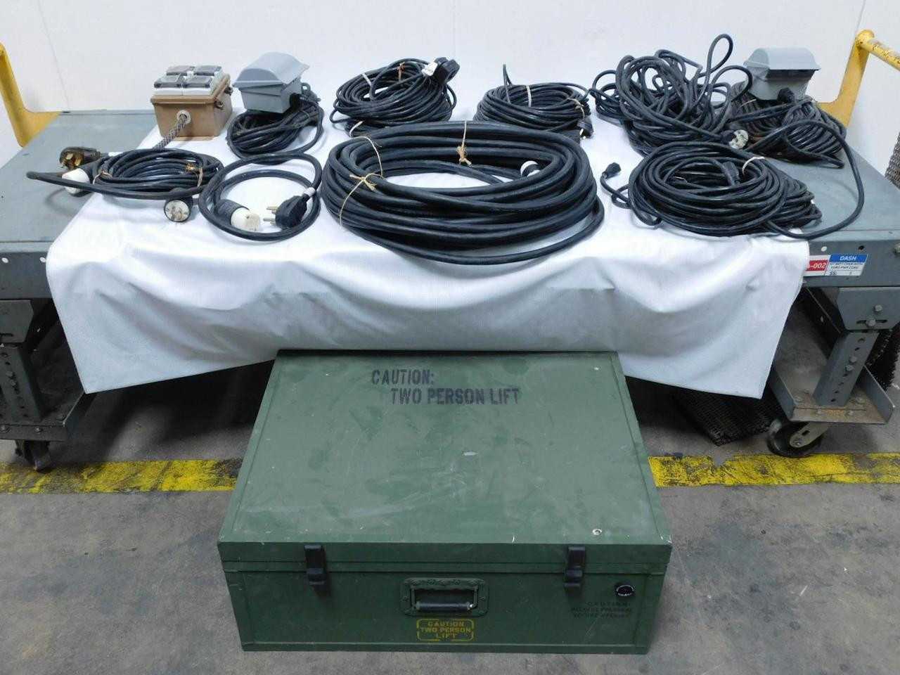 LOT OF 13 COWART ELECTRICAL HEAVY DUTY EXTENSION CABLES - ELECTRICAL WIRE
