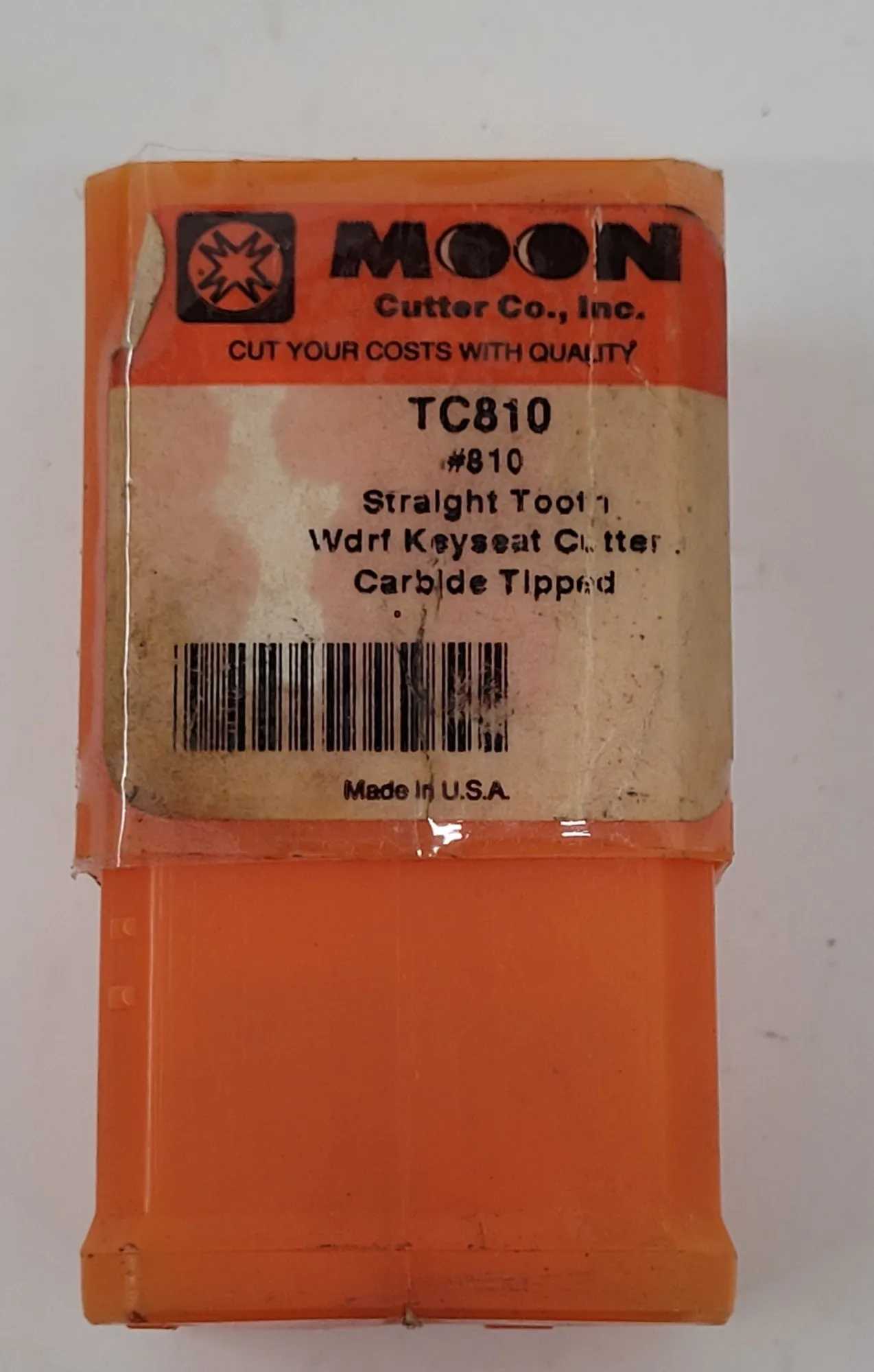MOON CUTTER CO. TC810 STRAIGHT TOOTH WOODRUFF KEYSEAT CUTTER, 1-1/4" DIA, CARBIDE-TIPPED - MACHINE TOOLING
